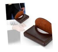 jojofuny 2Pièces PU Leather Business Card Holder Portable Case Simple and for Easy Access