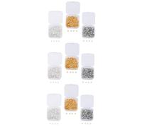 jojofuny 3 Ensembles Boîtes De Perles Diy Avec Pendentifs Fleurs Creuses Fer Accessoires De Bijoux Charmants Pour Artisanales Or Blanc Environ 3box*3