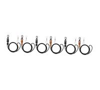 jojofuny 3 Ensembles Lanières Cuir Ajustables pour Cartes Identité de Porte Badge Multi pour avec Clips Robustes pour Cartes de Travail et Clés Noir