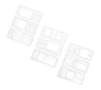 jojofuny 3 Ensembles Lot de Pochoirs Flexibles pour Journalisation Planificateur et Suivi Habitudes Modèles Réutilisables Compatibles avec Journaux à Grille de Points Spirales Disques et