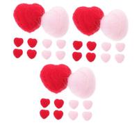 jojofuny 3 Ensembles Photographie Bébé Tenant des Fleurs Décor De La Chambre Décor De Chambre Mignon Cœur Décoration Noël Ton Mariage Charmes De Coeur Feutre De Laine Pièces * 3