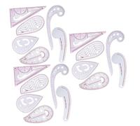 jojofuny 3 Ensembles Règle De Couture Multifonction Outil Transparent À Motifs Creux Pour Patchwork Accessoire Pratique Pour Couturière Diy 6 Pièces * 3