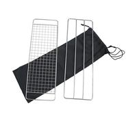 jojofuny 3 pièces Barbecue INOX Set Résistant Chaleur pour Cuisson Plein Air Grille Fine Maille Acier Inoxydable avec Pochette de Rangement Noire pour Camping Barbecue et Pique-