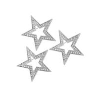 jojofuny 3 pièces Broche Étoile Alliage et Strass Épingle de Sécurité pour Femme Accessoire Mode pour Robe Décolleté et Écharpe Lot de Élégant