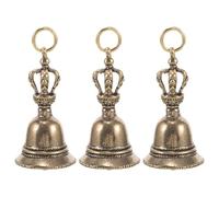 jojofuny 3 pièces Clochettes Vintage Laiton Petites Grelots Suspendus pour Décoration de Noël et Bricolage Charms Artisanaux pour Accessoires et Cadeaux