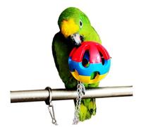jojofuny 3 pièces Éducatif pour Perroquets Balle Creuse Sécurisée pour Stimulation Mentale et Entraînement des Pattes Adapté Aux Petits Oiseaux comme Calopsittes et Couleur Aléatoire
