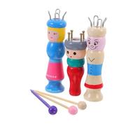 jojofuny 3 pièces Kit Tricotin Bois pour Garçon Fille Outil DIY Corde Apprentissage Créatif et Artisanat Manuel Résistant Couleur Aléatoire Couleur Aléatoire