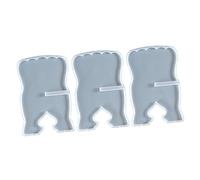 jojofuny 3 Pièces Moule Silicone pour Étagère Diy Moule Pratique pour Créer un Support de Lecture avec Texture Claire et Démoulage Facile pour Adultes