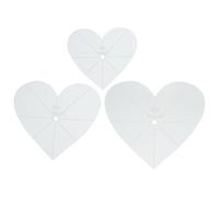 jojofuny 3 Pièces Règle de Matelassage Cœur en Acrylique pour Couture et | Gabarit Portable, Affiche les Lignes de Couture, Solide et Facile à Ranger, pour Projets Créatifs et Atelier