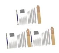 jojofuny 3 pièces Set de Dessin Fusain et Papier Compressé avec Papier Abrasif Effaçable pour et Outil de Dessin pour Débutants
