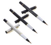 jojofuny 3 Pièces Stylo Pinceau Rechargeable Portable Set Calligraphie Japonaise Chinoise Pointe Souple pour Artiste Écriture Dessin