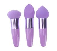 jojofuny 3 Pièces Stylos de Maquillage Multifonctionnels Tête Champignon pour Mélange Fond de Teint et Blush, Poignée Stable, Usage Voyage, pour Filles