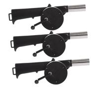 jojofuny 3 pièces Ventilateur Manuel à Manivelle pour Barbecue Extérieur Souffleur de Feu Portable Léger Outil de Soufflage Pratique pour Camping et Cuisson Plein Air Lot