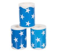 jojofuny 3 Rouleaux de Bordures Autocollantes à Motif Étoiles pour Tableau d'Affichage Bordure Festonnée 06 M X 10 M par Rouleau Décoration Murale Scolaire et Bureau Stickers Tableau