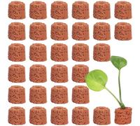 jojofuny 30 pièces Anneau de Fixation Plantes Aquatiques Anneaux Poids Gravité Poterie Rouge Foncé pour Aquarium Support Stable sans Sable Adapté Petits Bassins et Décorations Aquatiques