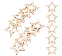 jojofuny 30 Pièces Étoiles en Bois Découpées pour Bricolage DIY Décoration Artisanale Résistante la Déformation pour Noël et Décoration Murale Créative