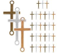 jojofuny 30 pièces Vintage Zinc Alloy Cross Pendants For Jewelry Making DIY Charms Accessories For Bracelets And Necklaces