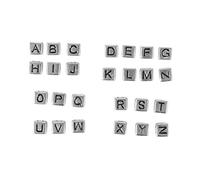 jojofuny 300 Pièces Perles Lettres Carrées Acrylique Diy Accessoires Résistantes et Étanches pour Bracelets et Colliers Personnalisés
