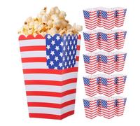 jojofuny 36 Pièces Boîtes à Popcorn Jetables en Papier Léger pour Célébrations du 4 Juillet Décor Patriotique et Design Vibrant pour Grands Événements
