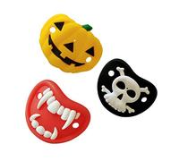 jojofuny 3Pcs Bébé Sucette Drôle Halloween Infantile Sucette Citrouille Priate Vampire Forme Bébé Dummy Tétine Prank Anneau De Dentition Jouet pour Halloween Party Favors