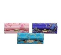 jojofuny 3pcs Organisateur de Rouge à Lèvres de Voyage Design Bouton Portable en Plastique Élégant pour Femme Motif Chinois Style Vintage Présent Maquillage Plusieurs Styles