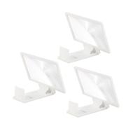 jojofuny 3pièces Agrandisseur Écran pour Téléphone Portable Support Multifonction avec Loupe Anti-Radiation pour Visionner Films Et Lire pour Seniors Et Adultes