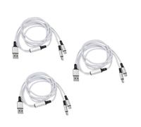 jojofuny 3pièces Câble De Chargement USB Nylon Tressé Type Cordon De Charge Pratique Et Flexible Compatible avec Divers Appareils pour Bureau Et Voiture