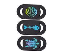 jojofuny 3pièces Cache Webcam Privatif pour Ordinateur Portable Ensemble De Poisson Tortue Protection De Confidentialité à Glissière Ultra Fine