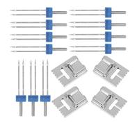 jojofuny 4 Ensembles Ensemble D'aiguilles Doubles en Acier Inoxydable et Pieds Presseurs pour Machine à Coudre Domestique, Ourlet Roulé et Coutures Précises, Accessoires Professionnels