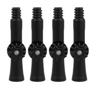 jojofuny 4 Pièces Adaptateur de Perche Télescopique Rotatif Embout Fileté Noir à Joint Pivotant Américain pour Manche de Balai et Mop Connexion Robuste pour Nettoyage Sols Vitres et