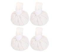 jojofuny 4 Pièces Balle de Thérapie Chaude en Coton, Massage Thaï, Usage | Texture Douce, Taille Portable, pour Spa, Relaxation Musculaire, Blanc, Fournitures de Massage Traditionnelles