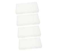 jojofuny 4 Pièces Boîte de Rangement Transparent pour Photos et Cartes Organisateur Pratique et Compact pour Artisanat et Électroniques