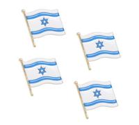 jojofuny 4 Pièces Broche Du Drapeau Israël Ornements De Noël Israël Épingle D’israël Épinglettes Israéliennes Épingle De Badge En Métal Broche Métallique Insigne De Sac à Blanche Métal