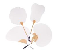 jojofuny 4 Pièces Éventail Pliant Diy à Peindre Lot de Éventails Manuels Blancs pour Bricolage Peinture et Créativité Personnalisable pour Amis et Famille