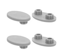 jojofuny 4 Pièces Joint D'étanchéité pour Couvercle de Siège de Toilette en Abs, de Bruit et Installation Facile, pour Salle de Bain et Environnements Calmes