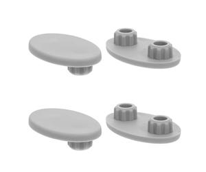 jojofuny 4 Pièces Joint D'étanchéité pour Couvercle de Siège de Toilette en Abs, de Bruit et Installation Facile, pour Salle de Bain et Environnements Calmes
