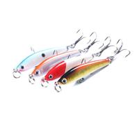 jojofuny 4 Pièces Leurres de Pêche Coulants 6cm 3, 4g Hameçon 10 pour | Simulation Peau de Poisson, Peinture Réaliste, Plastique et Métal, Eau Douce et Mer