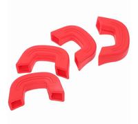 jojofuny 4 pièces Protège-poignées Silicone Antidérapants et Résistants Chaleur pour Casseroles et Poêles Manchons Isolants Rouges Petite pour Cuisine et Restaurant