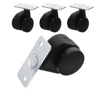 jojofuny 4 Pièces Roues de Chaise de Bureau avec Frein à Gravité Auto-bloquant Roulettes Pivotantes Silencieuses et Robustes Compatibles Meubles et Sols Durs