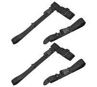 jojofuny 4 Pièces Sangle de Bagage Longueur Réglable en Nylon Noir Boucle à Dégagement Rapide Sécurise Efficacement dans Transports et Espaces Publics pour Valises et Paquet