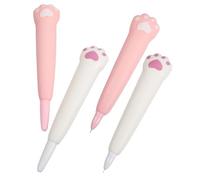 jojofuny 4 pièces Stylo Gel Décompression Chat Stylos Créatifs Antistress pour Étudiants Écriture Douce et Ludique Papeterie Scolaire Colorée Couleur Aléatoire Couleur Aléatoire