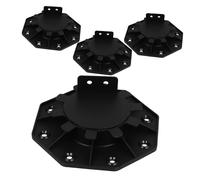 jojofuny 4 pièces Support Terrasse Réglable Hauteur Lot de Base de Plot PP pour Lambourdes et Planchers Support de Sol Remplaçable Robuste et Stable