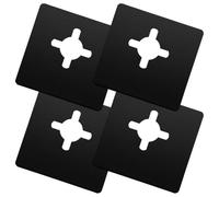 jojofuny 4 Plaques de Renfort pour Gâches de Porte en Acier Inoxydable Fixation et Réparation de Serrure Plaques de Protection pour Portes d'Entrée et Garage Compatible Montage Facile