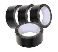 jojofuny 4 rouleaux Ruban Adhésif Étanche Renforcé Noir Ruban Toile Haute Résistance pour Salle de Bain Cuisine Fixation Multi Surfaces et Réparation