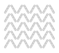jojofuny 40 Pièces Équerre d'angle en Acier Inoxydable, Support Droit Plat | Plaque Métallique Argentée, Finition Lisse et Capacité de Charge Élevée, pour Projets D'ingénierie et Usages Industriels