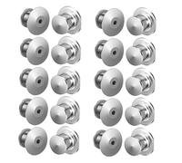 jojofuny 40 Pièces Fermoirs Métalliques pour Goupilles de Verrouillage Attaches pour Broches et Épingles de Revers Mécanisme à Ressort pour Maintien Sécurisé des Badges et Insignes