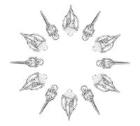 jojofuny 40 Pièces Lot de Pendentifs Gothiques Tête de Corbeau Alliage Breloques Crâne Vintage pour Fabrication de Bijoux DIY Bracelets Colliers Boucles Oreilles Halloween