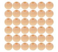 jojofuny 400 Perles en Bois Rondes Naturelles 15 MM à Gros Trou 6 MM pour Loisirs Créatifs Bijoux DIY et Décoration Perles en Vrac pour Enfilage Facile et Projets Artisanaux