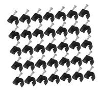 jojofuny 400 pièces Clips Câble Noirs avec Clous Lot de Fixations pour Câble Mural Agrafes Résistantes pour Gestion Électrique Facile et Sécurisée