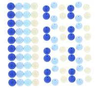 jojofuny 400 pièces Lot de Perles Rondes Acryliques Bleues et Blanches pour Fabrication de Bijoux Perles Lisses Résistantes Aux Rayures Accessoires DIY pour Colliers et Bracelets